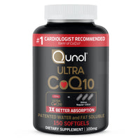 Thumbnail for Qunol Ultra CoQ10 100mg Softgels- 3X Better Absorption Coenzyme Q10 Supplements - Antioxidant Supplement for Vascular and Heart Health & Energy Production - 5 Month Supply - 150 Count