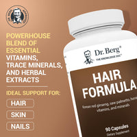 Thumbnail for Dr. Berg All-in-One Vitamins for Hair, Skin, & Nails - Advanced Formula with Biotin, Saw Palmetto, DHT Blocker, & Trace Minerals - 90 Veg Capsules