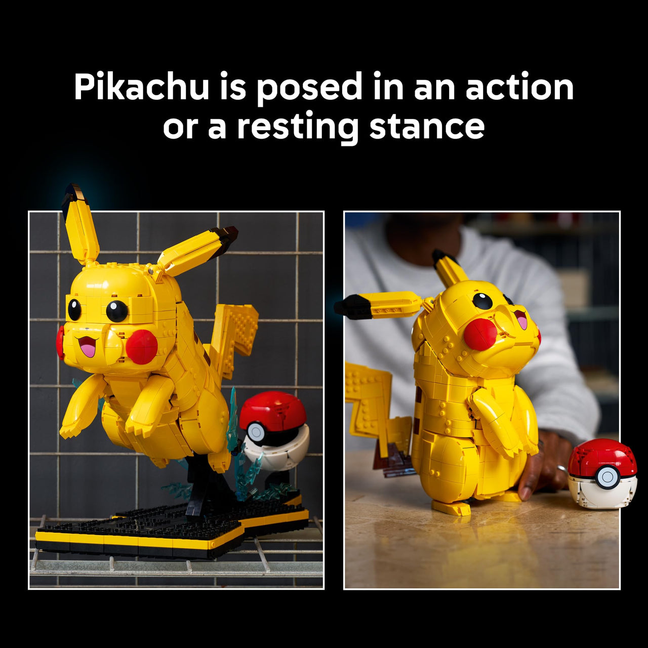 LEGO Pokémon Pikachu and Poké Ball - Collectible Building Sets for Adults, Ages 18+ - Pokémon Figure for Display - Desk, Shelf or Office Decor - Gift for Men & Women - 72152