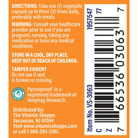 Thumbnail for The Vitamin Shoppe Pycnogenol 100mg Antioxidant That Supports Cardiovascular, (30 Capsules)