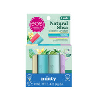 Thumbnail for eos Natural Shea Minty Lip Balm Variety Pack - Artic, Vanilla, Sweet and Eucalyptus Mint, All-Day Moisture Lip Balm Gift Set, 0.14 oz, 4-Pack