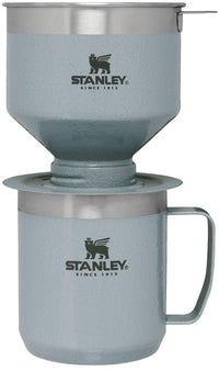 Thumbnail for STANLEY Perfect Brew Pour Over Set | 12 oz Camp Mug with Lid Included | Drip Coffee Maker with Reusable Filter | Insulated Stainless Steel | BPA-Free | Hammertone Silver