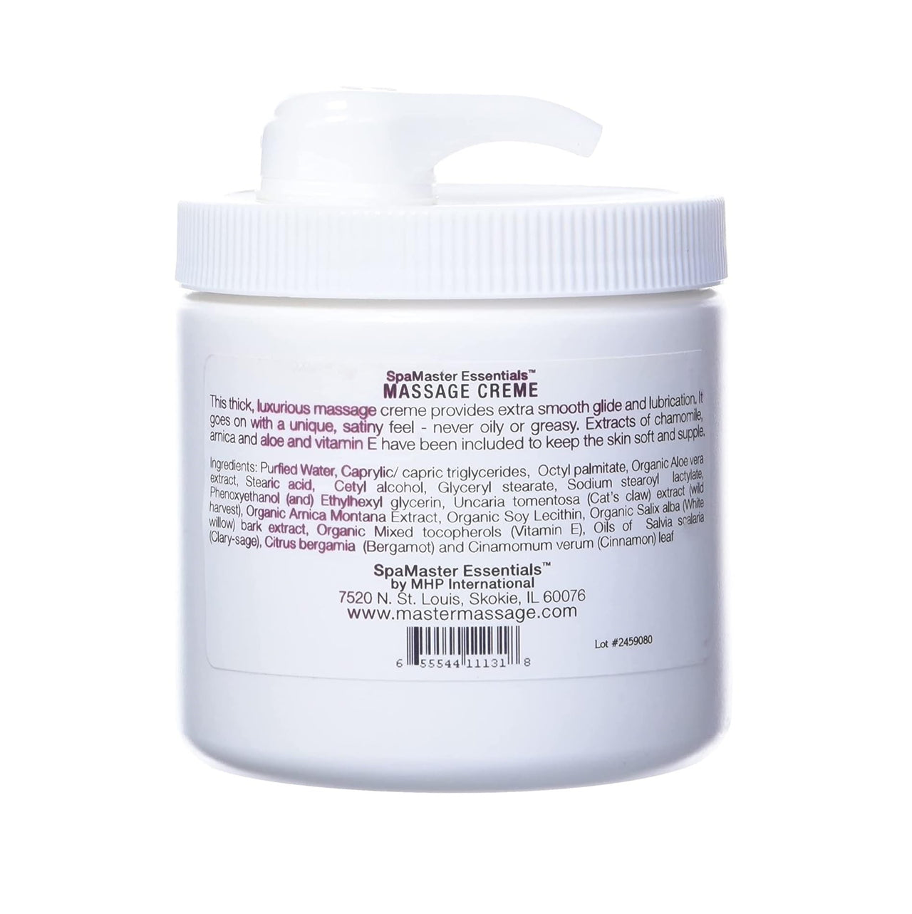 Master Massage Spamaster Unscented 16 Oz Massage Cream