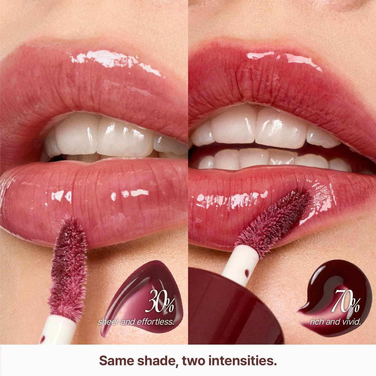 fwee 3D Voluming Gloss 30% (Sheer) | Vanilla 30% l High Shine, Non-Sticky Lip Gloss for Makeup | Long-Lasting, Moisturizing Gel Formula | 30%, 70% Pigment Options | 5.3g