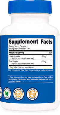 Thumbnail for Nutricost Luteolin with Rutin Complex 100mg (50mg Luteolin, 50mg Rutin) 120 Capsules - Vegetarian, Non-GMO, Gluten Free