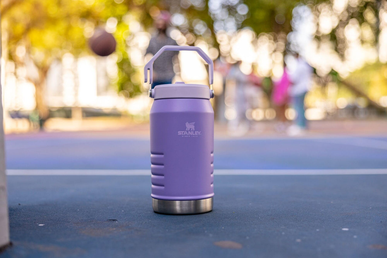 Stanley IceFlow Flip Straw Jug with Handle 64 oz| Twist On Lid and Flip Up Straw | Leak Resistant for Travel and Sports | Insulated Stainless Steel | BPA-Free | Lavender
