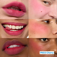 Thumbnail for fwee Blurry Pudding Pot + Keychain SET | Airbrushed Blush & Lip, Buildable Pigment, Long-lasting, Lightweight, Easy to Blend, Natural Soft Matte Finish Makeup – Cherry (Vibrant Pink) | 0.17 oz