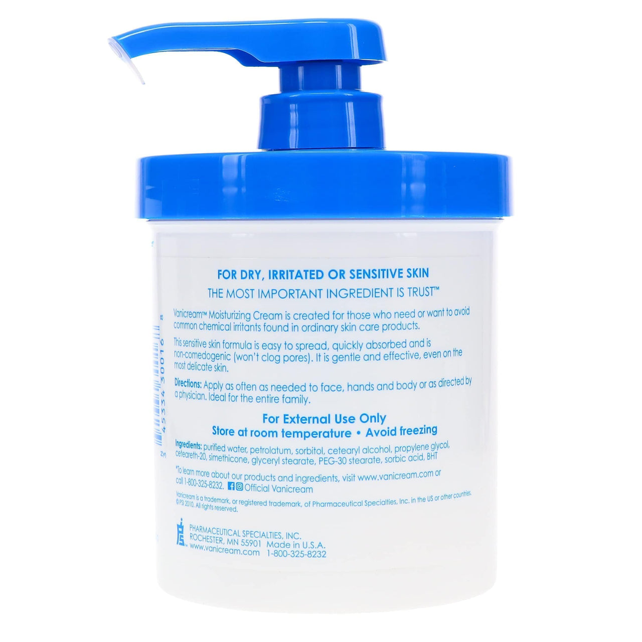 Vanicream Skin Cream With Pump Dispenser 16 oz (Pack of 2)