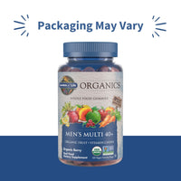 Thumbnail for Garden of Life Organics Men 40+ Gummy Vitamins - Berry - Certified Organic, Non-GMO, Vegan, Kosher Complete Multi - Methyl B12, C & D3 - Gluten, Soy & Dairy Free, 120 Real Fruit Gummies