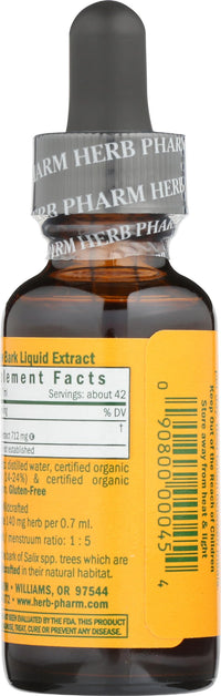 Thumbnail for Herb Pharm Willow Bark Liquid Extract for Minor Pain - 1 Ounce (DWILL01)