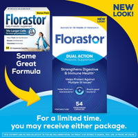 Thumbnail for Florastor Probiotics for Digestive and Immune Health, 54 Capsules, Probiotics for Women & Men, Helps Flush Out Bad Bacteria, Boosts The Good with Our Strain Saccharomyces Boulardii, Packaging May Vary