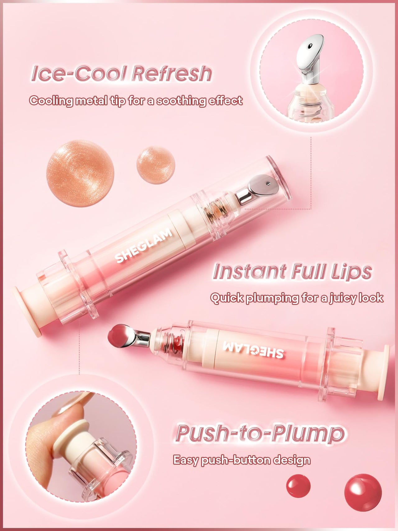 SHEGLAM Booster Shine Plumping Lip Gloss-Sepia Kiss