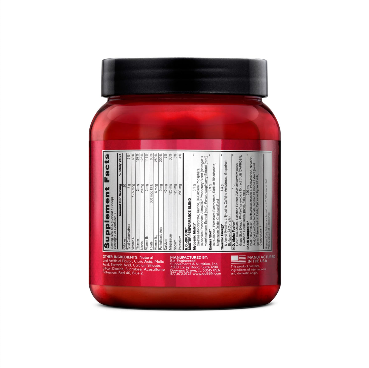 BSN N.O.-XPLODE Pre Workout Powder, Energy Supplement for Men and Women with Creatine and Beta-Alanine, Grape, 30 Servings, 1.2 Pound (Packaging May Vary)