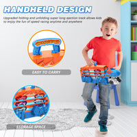 Thumbnail for TERRAMUS Dinosaur Transport Truck Toy for Kids - 3 in 1 Ejection Folding Track Toys w/Sound 8 Race Cars, Portable Vehicles Set Best Gift for Boys Girls 3 4 5 6 Years Old - Possesses Invention Patents