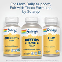 Thumbnail for SOLARAY Quercetin 500mg Capsules - Antioxidants Supplement - Bioflavonoid and Antioxidant Support for Overall Health and Wellness - Non-GMO, Vegan, Lab Verified, 60-Day Guarantee, 90 Servings