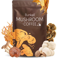 Thumbnail for Bunkell Mushroom Coffee, Adaptogenic 6 Mushrooms with Lion's Mane, Reishi, Cordyceps, Shiitake, King Trumpet & Turkey Tail, Instant Coffee Powder for Energy, Digestion & Immune Support, 30 Servings