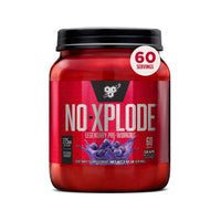 Thumbnail for BSN N.O.-XPLODE Pre Workout Powder, Energy Supplement for Men and Women with Creatine and Beta-Alanine, Grape, 60 Servings, 2.45 Pound (Packaging May Vary)