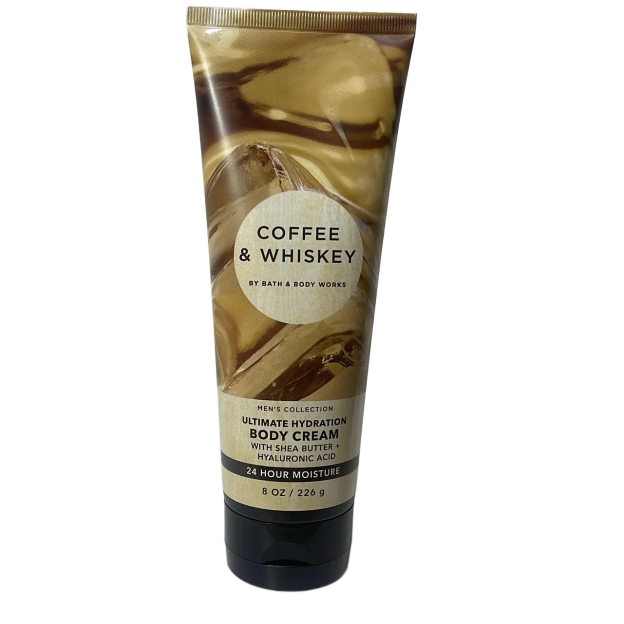 Bath and Body Works Hyaluronic Acid Body Cream For Men 8 Ounce (Coffee & Whiskey)
