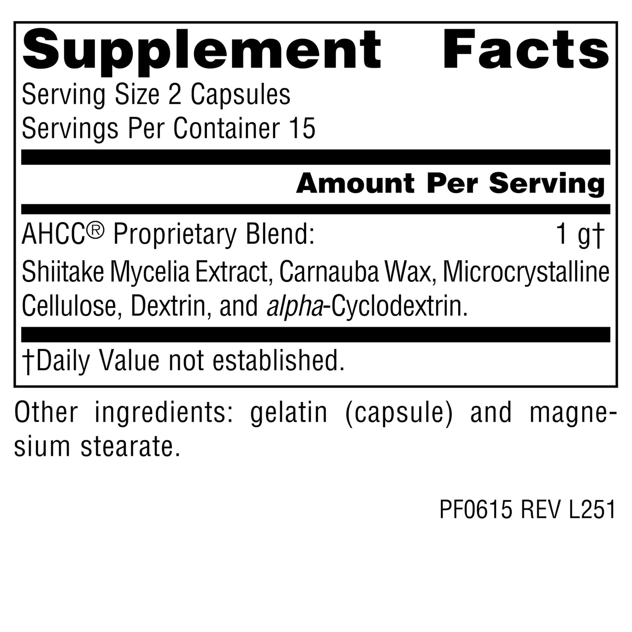 Planetary Herbals AHCC, For Immune System Support* 500 mg - 30 Capsules