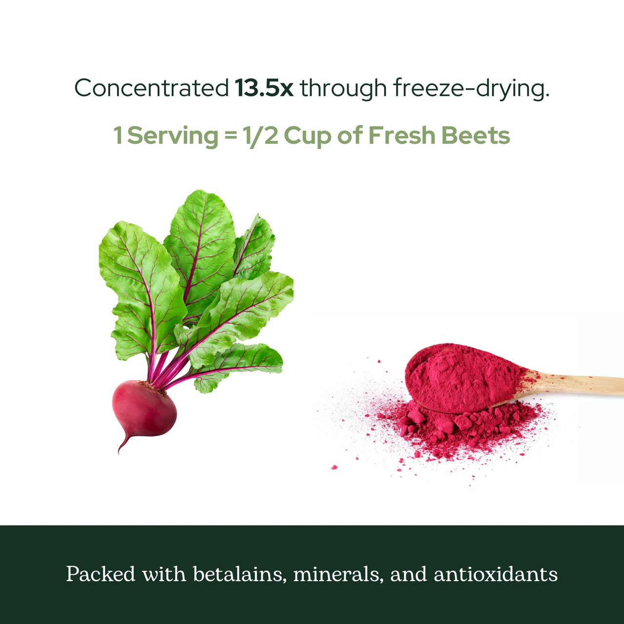 ECLECTIC INSTITUTE Raw Fresh Freeze-Dried Beet Juice Powder | 3.2 oz