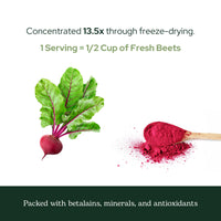 Thumbnail for ECLECTIC INSTITUTE Raw Fresh Freeze-Dried Beet Juice Powder | 3.2 oz