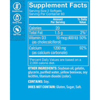 Thumbnail for The Vitamin Shoppe Calcium 1200MG - Bone Strength, Teeth Health & Muscle Function Support, Daily Mineral (120 Softgels)