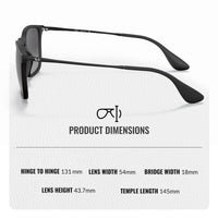 Thumbnail for Ray-Ban RB4187 CHRIS Square Shape Sunglasses With Eyewear Kit Bundle - High Bridge Fit - Ideal Formal and Casual Wear Square Sunglasses