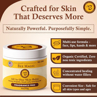 Thumbnail for Sweet Bee Magic Organic Honey Bee Balm for Face, Skin & Body - All in One Honey Balm - Beeswax Body Moisturizer - All Natural Aid - 1 jar (4oz)