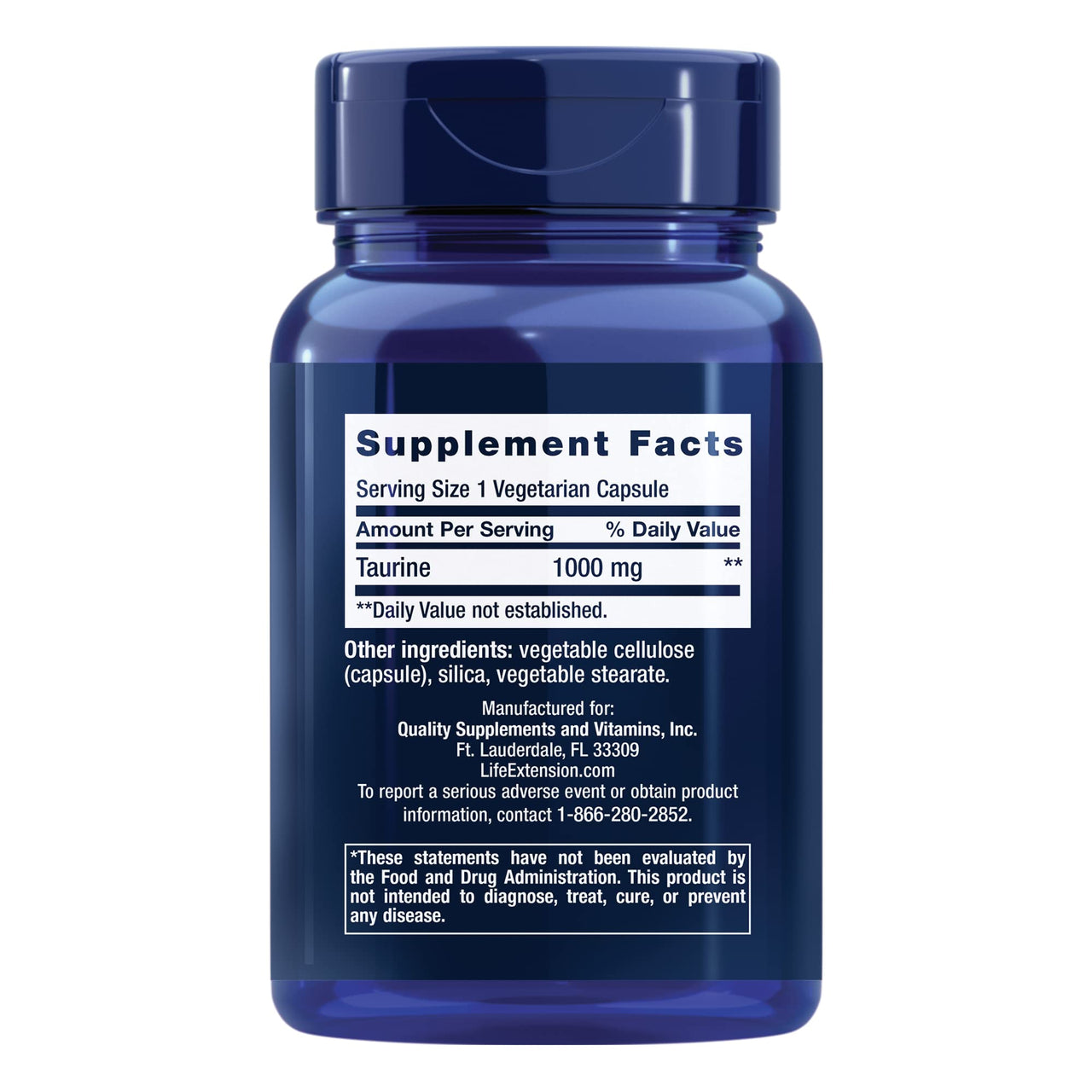 Life Extension Taurine 1000mg and Sea-Iodine 60 Capsules Supplement Bundle