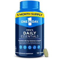 Thumbnail for One A Day Men’s Multivitamin Daily Essentials, Multivitamin for Men Tablet, Supports Healthy Muscle Function, Physical Energy, and Immune Health with Vitamin B12, Vitamin C, and Zinc, 150 Count