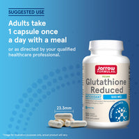 Thumbnail for Jarrow Formulas Glutathione Reduced 500 mg - 120 Veggie Capsules - Intracellular Antioxidant - Quality Glutathione Supplements - Supports Recycling of Vitamins C & E - Non-GMO - Gluten Free - Vegan