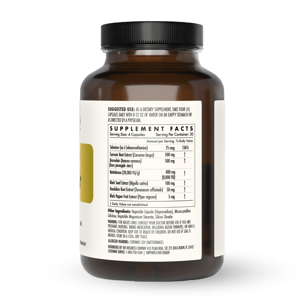 The Wellness Company Ultimate Spike Detox – Dr. McCullough Designed - 3-in-1 Nattokinase, Turmeric, & Bromelain Extra Strength