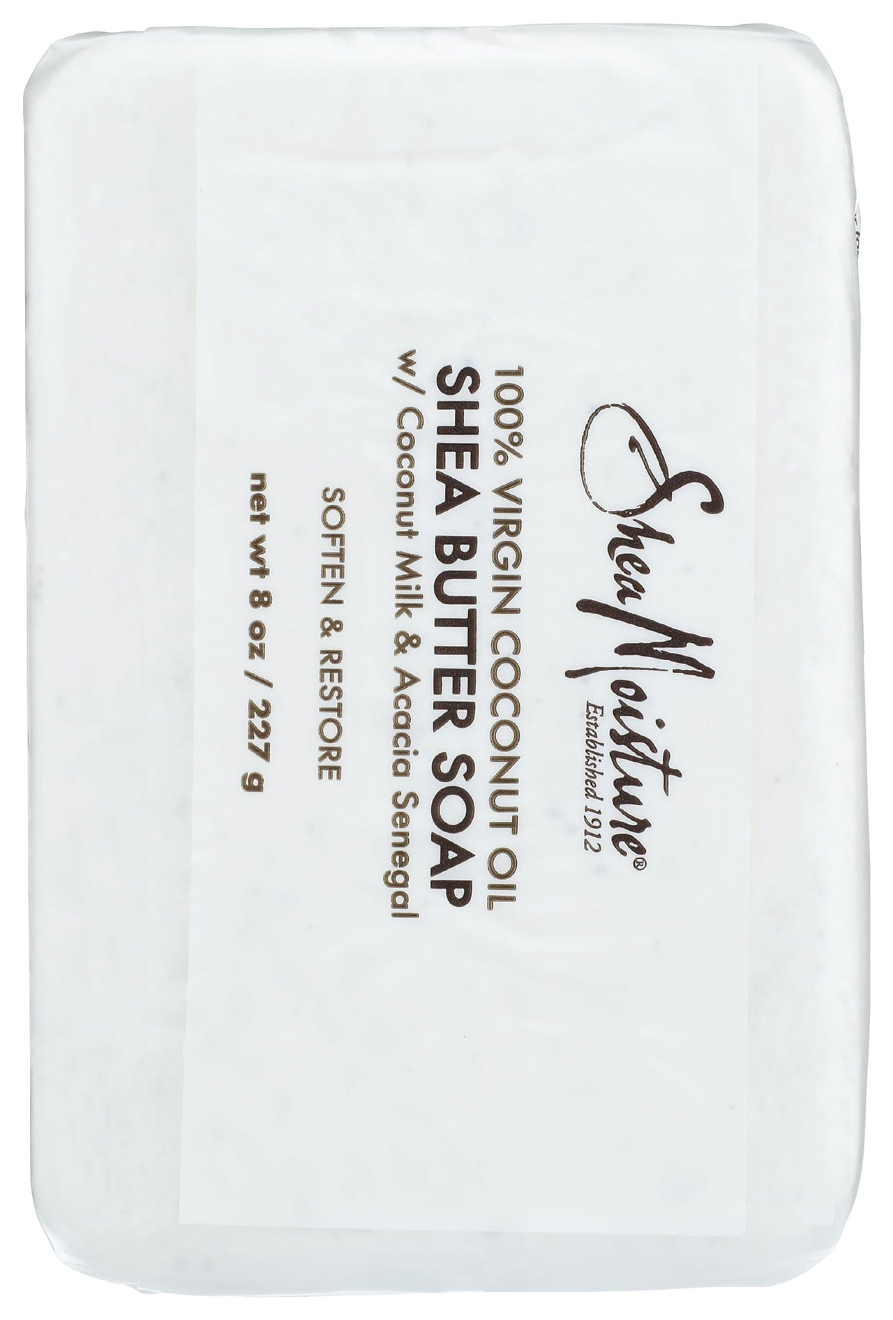 SHEA MOISTURE 100% Virgin Oil Butter Soap, Coconut, 8 Oz (U-BB-2690)