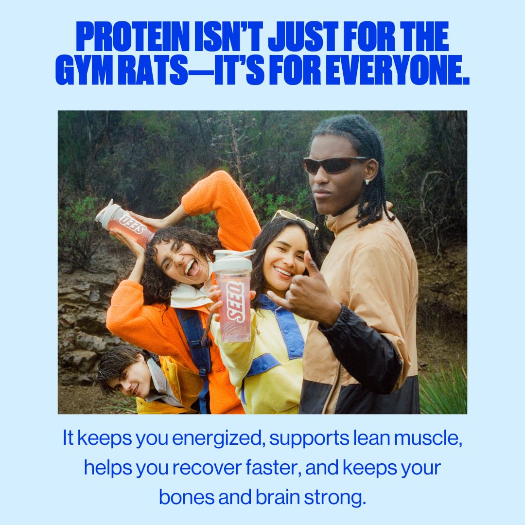 SEEQ Clear Protein Powder - Blue Razz Freeze - 22 Servings - 22g Clear Whey Protein Isolate - Zero Sugar - 0g Lactose - Allergen Friendly - GLP1 Support - Bone Health - Muscle Post Workout Recovery