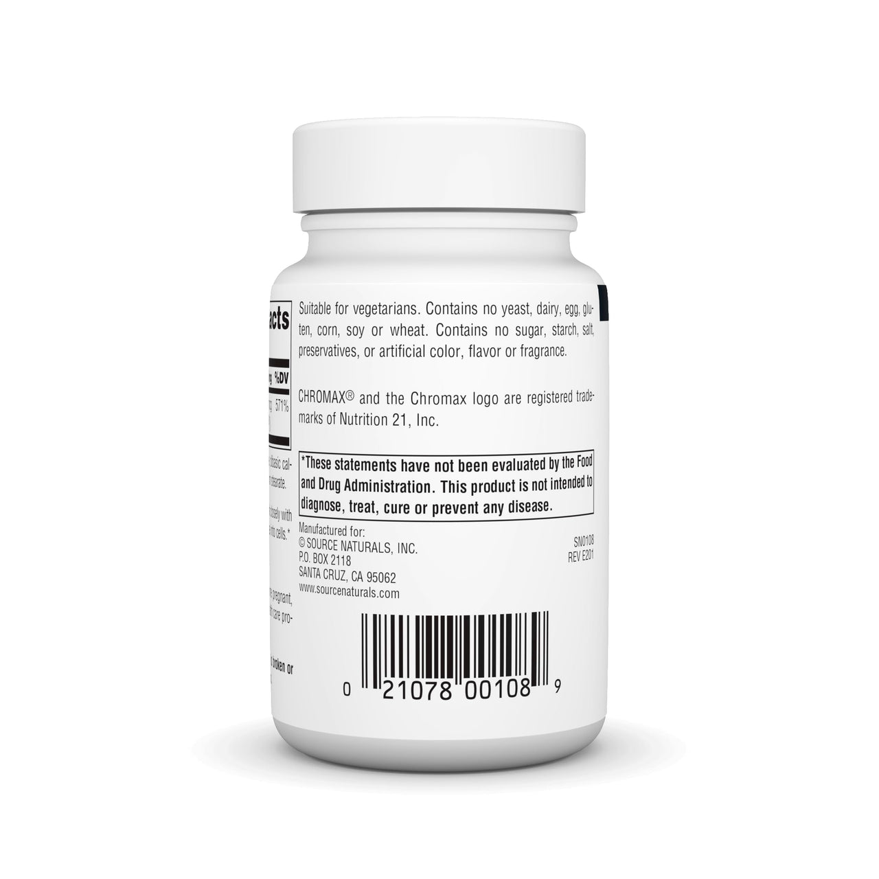 Source Naturals Chromium Picolinate 200 Mcg Tablet, 240 Count