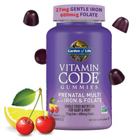 Thumbnail for Essential Prenatal Gummy Vitamins for Women with Iron: Folate, Biotin, D3 & B12 + Probiotics for Digestion, Vitamin Code Multivitamin, Non-GMO, Gluten-Free, 90 Cherry Lemonade Gummies, 30 Day Supply