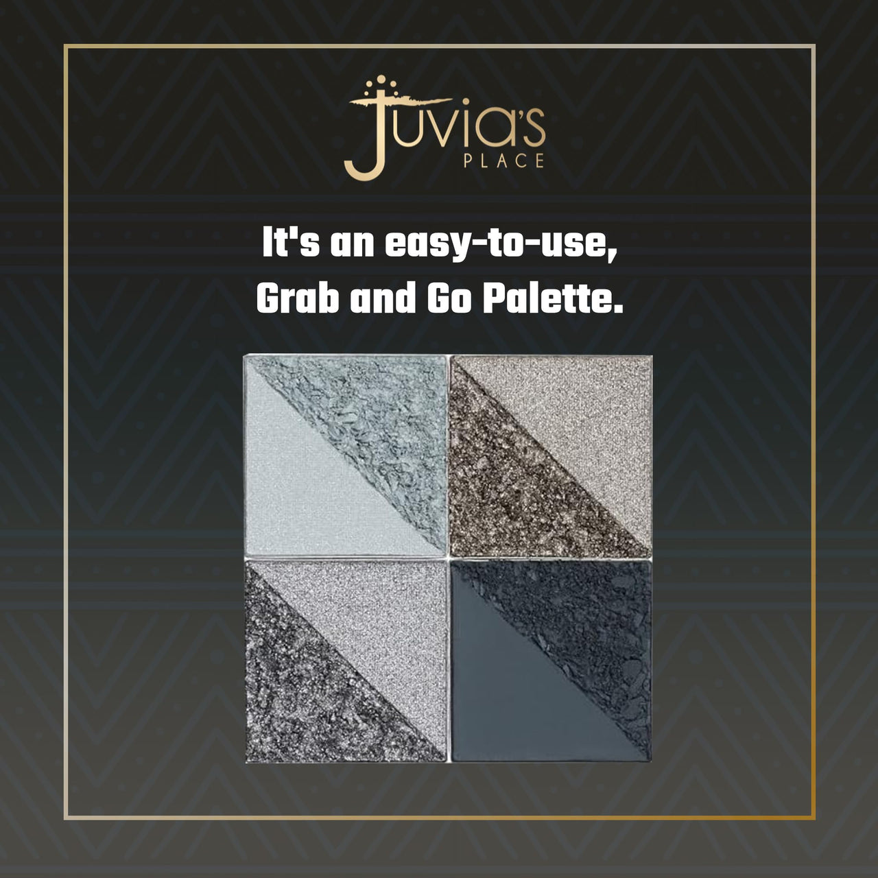 Juvia's Place Rebel Quad Grey Eyeshadow Palette - Professional Eye Makeup, Pigmented Eyeshadow Palette, Makeup Palette for Eye Color & Shine, Pressed Eyeshadow Cosmetics, Shades of 4, 1.0 Count