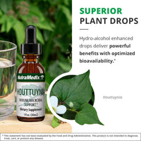 Thumbnail for NutraMedix Houttuynia - Gastrointestinal, Immune System & Microbial Support Tincture - Helps with Digestion, GI Health & Body Detox Cleanse - Plant-Based Liquid Drops (1 oz / 30 ml)