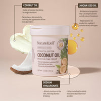 Thumbnail for NATURE WELL Hydrate & Soften Coconut Oil Moisturizing Cream for Face, Body, & Hands, Non-Greasy, Intense Hydration & Luxurious Feel, Revives Dry & Sensitive Skin, Superfood for Your Skin, 16 Oz