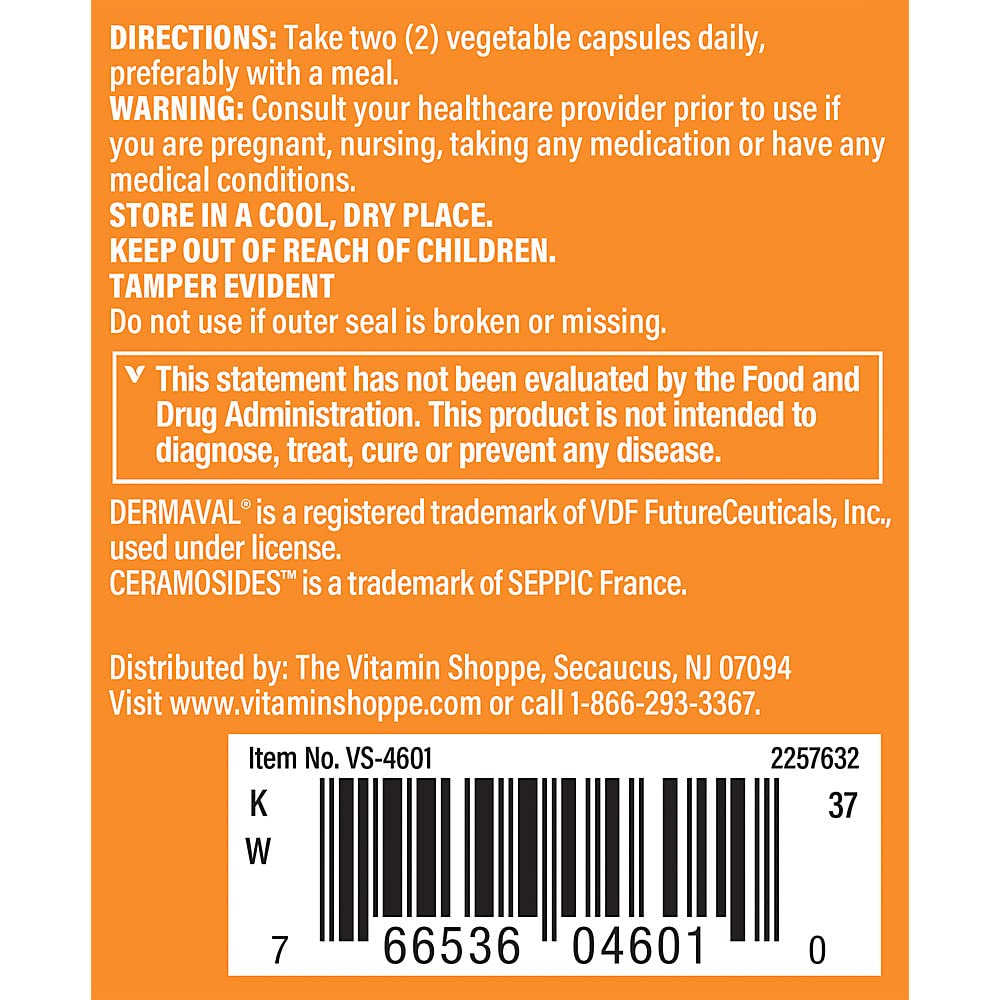 Vegan Collagen Support with Dermaval a" Supports Collagen Production (60 Vegetable Capsules)