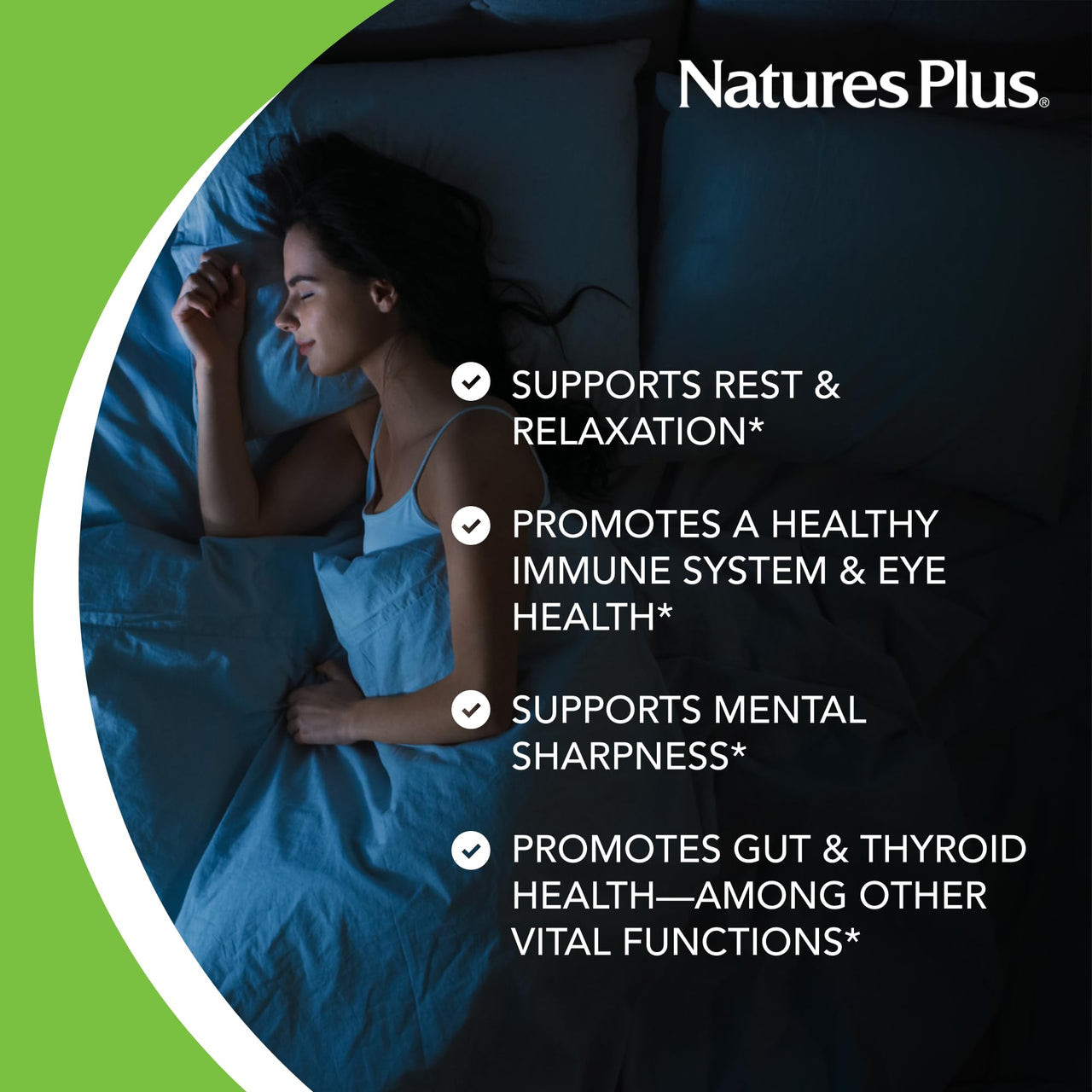 NaturesPlus Melatonin 10 mg - 90 Fast-Acting Tablets - Vegan, Gluten Free - 90 Servings