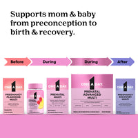 Thumbnail for One A Day Prenatal Advanced- Prenatal Vitamins with Folic Acid, Choline, DHA & Iron, Pregnancy Vitamins for Women to Support Baby’s Development, 60+60 Ct (120 Total Set) (Packaging May Vary)