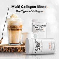 Thumbnail for Codeage Multi Collagen Peptides Protein Powder - Chocolate Mocha Instant Coffee - Gourmet Knoa Coffee Drink & Shake - Collagen Type I, II, III, V & X - Grass-Fed, Hydrolyzed, Non-GMO - 14.39oz