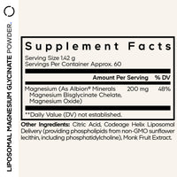 Thumbnail for Codeage Magnesium Glycinate Powder Supplement, 2-Month Supply, Bisglycinate Magnesium Chelate, Unflavored, Liposomal Delivery, Chelated Magnesium Powder Mineral, Non-GMO Vegan, 3 oz