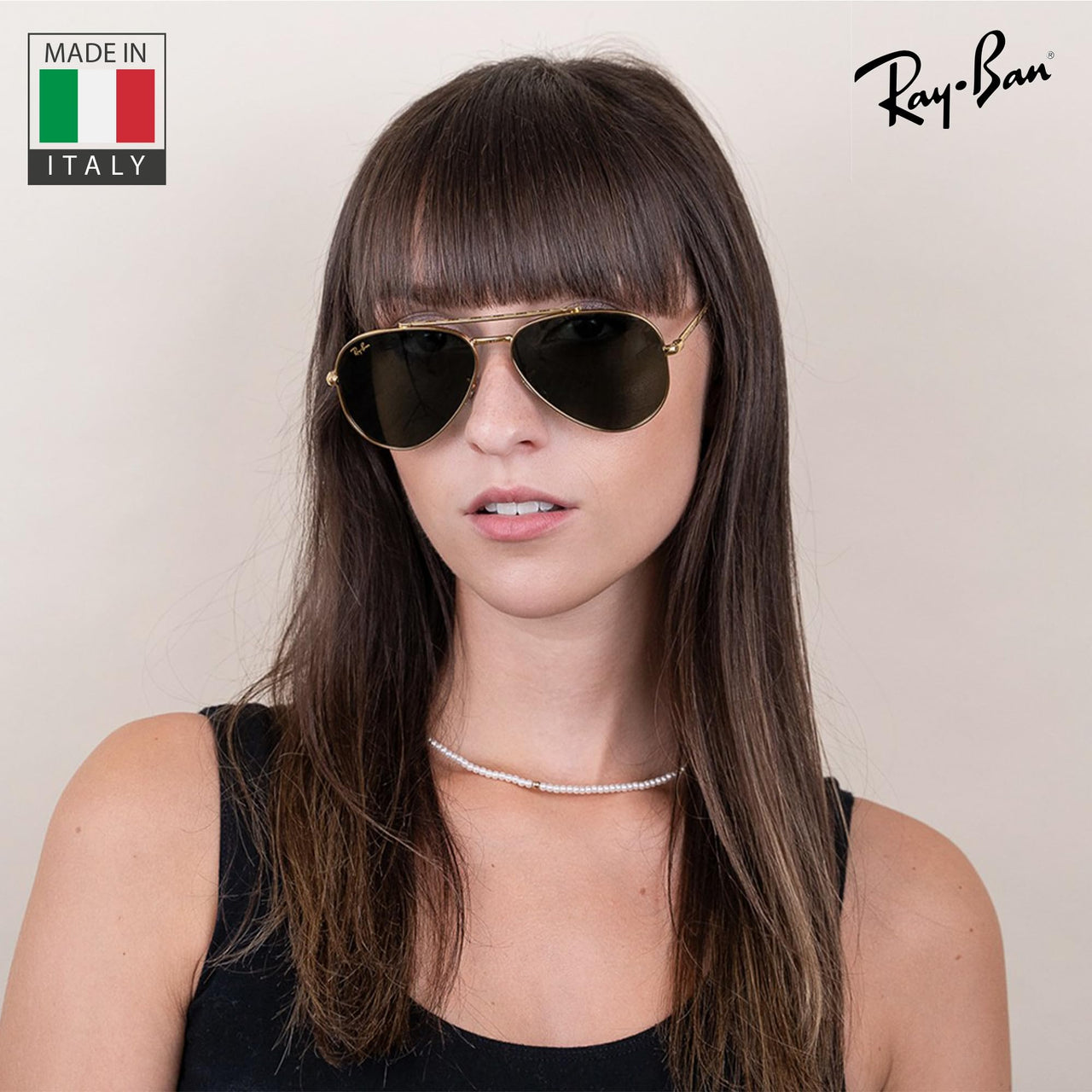 Ray-Ban RB3625 NEW AVIATOR Pilot Shaped Non-Polarized Sunglasses for Men & Women – Includes Official RAYBAN Eyewear Kit – Ideal Formal & Casual Wear Sunglasses – Green Lens