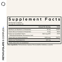 Thumbnail for Codeage Methylfolate B Complex Supplements - 5 MTHF, Methylcobalamin 1000mcg Methylated Vitamin B12, Riboflavin, Betaine, Vitamins B6, Methylation Cycle MTHFR - 2 Months - 120 Capsules
