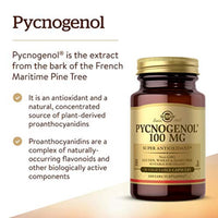 Thumbnail for Solgar Pycnogenol 100 mg, 30 Vegetable Capsules - Antioxidant Protection - Healthy Leg & Vein Support - Non-GMO, Vegan, Gluten Free, Dairy Free, Kosher - 30 Servings