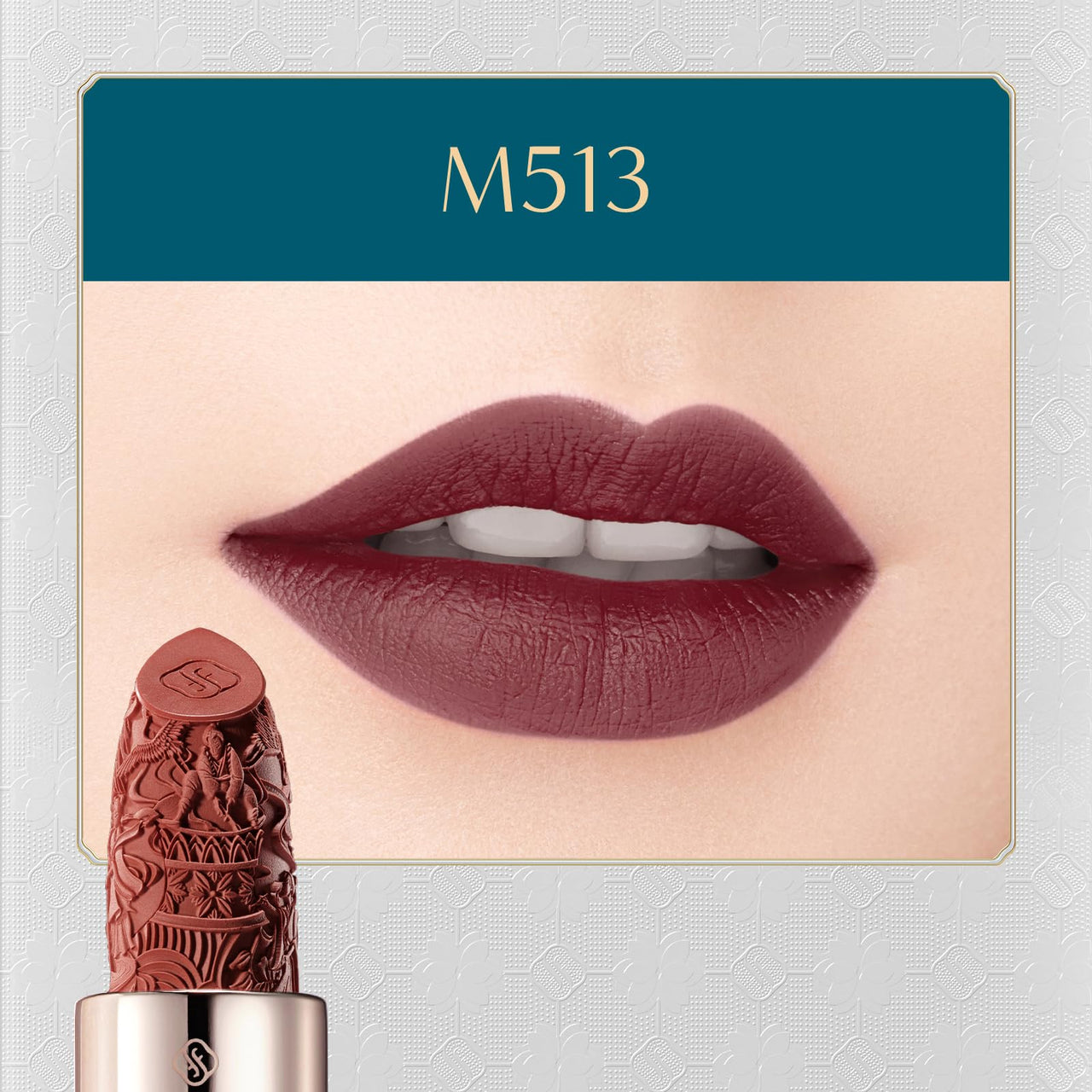 FLORASIS Blooming Rouge Porcelain Lipstick (M513 Midnight Scarlet)