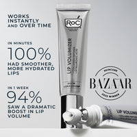 Thumbnail for RoC Derm Correxion Lip Volumizer - Lip Plumper Peptide Treatment with Hyaluronic Acid & Vitamin E + Line Smoothing Eye Cream Packette