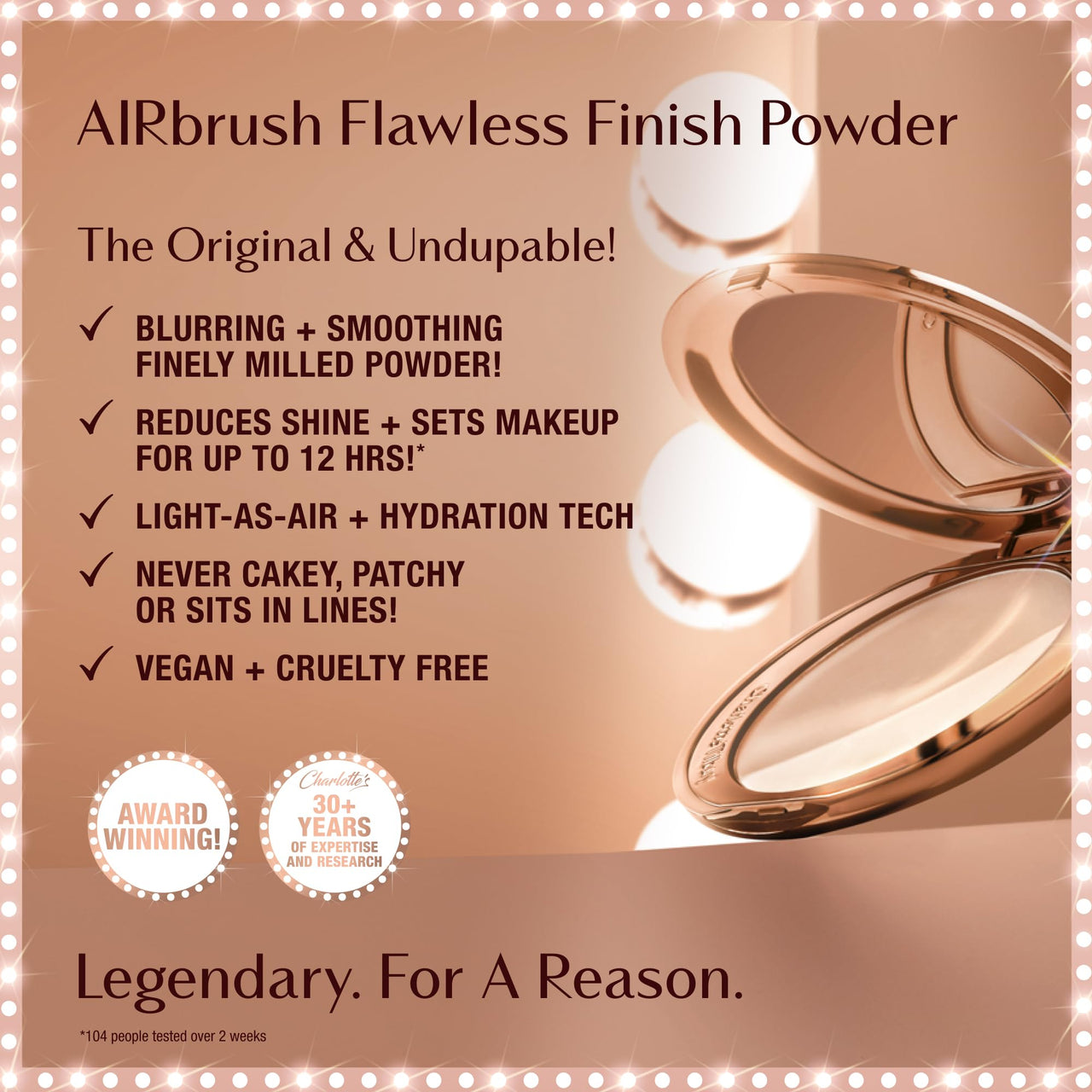 Charlotte Tilbury Airbrush Flawless Finish Setting Powder - Pore-Blurring Pressed Powder for Face Makeup to Minimize Shine with a Soft-Focus Finish - 1 Fair
